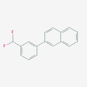 molecular formula C17H12F2 B11865360 2-(3-(Difluoromethyl)phenyl)naphthalene 