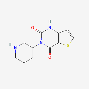 molecular formula C11H13N3O2S B11865366 3-(Piperidin-3-yl)thieno[3,2-d]pyrimidine-2,4(1H,3H)-dione 