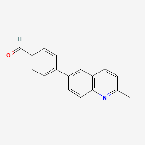 molecular formula C17H13NO B11865386 4-(2-Methylquinolin-6-yl)benzaldehyde CAS No. 893735-99-4