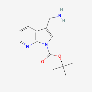 molecular formula C13H17N3O2 B11865390 tert-Butyl 3-(aminomethyl)-1H-pyrrolo[2,3-b]pyridine-1-carboxylate CAS No. 1260859-36-6