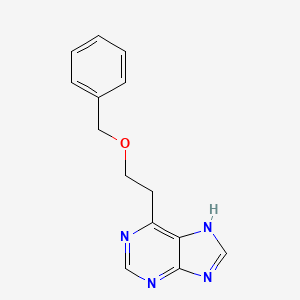 molecular formula C14H14N4O B11865399 6-(2-(Benzyloxy)ethyl)-9H-purine CAS No. 920503-81-7