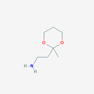 B118654 2-methyl-1,3-Dioxane-2-ethanamine CAS No. 218602-40-5