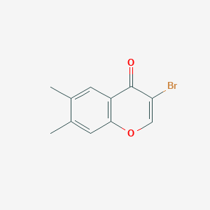 molecular formula C11H9BrO2 B11865407 3-Bromo-6,7-dimethylchromone CAS No. 73220-36-7
