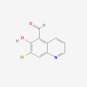 molecular formula C10H6BrNO2 B11865447 7-Bromo-6-hydroxyquinoline-5-carbaldehyde 