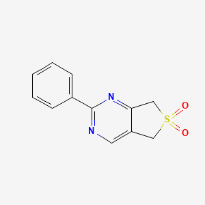 molecular formula C12H10N2O2S B11865457 2-Phenyl-5,7-dihydrothieno[3,4-d]pyrimidine 6,6-dioxide 