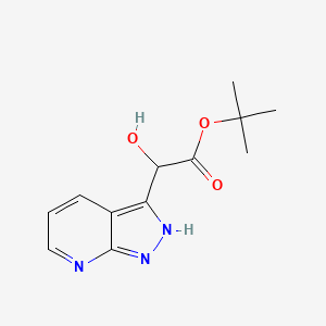 molecular formula C12H15N3O3 B11865475 tert-Butyl 2-hydroxy-2-(1H-pyrazolo[3,4-b]pyridin-3-yl)acetate 