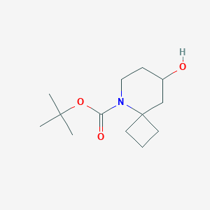 molecular formula C13H23NO3 B118655 叔丁基8-羟基-5-氮杂螺[3.5]壬烷-5-羧酸酯 CAS No. 929971-93-7