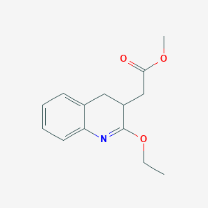 molecular formula C14H17NO3 B11865561 Methyl 2-(2-ethoxy-3,4-dihydroquinolin-3-yl)acetate CAS No. 61164-73-6