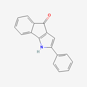 molecular formula C17H11NO B11865573 2-Phenylindeno[1,2-b]pyrrol-4(1H)-one CAS No. 77152-20-6