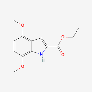 molecular formula C13H15NO4 B11865595 ethyl 4,7-dimethoxy-1H-indole-2-carboxylate 