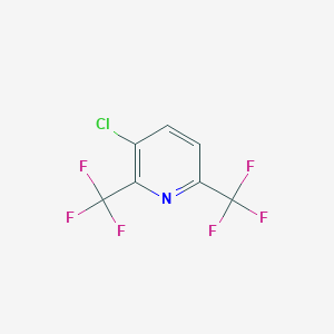 molecular formula C7H2ClF6N B11865659 3-Chloro-2,6-bis(trifluoromethyl)pyridine 