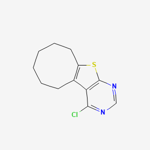 molecular formula C12H13ClN2S B11865663 4-Chloro-5,6,7,8,9,10-hexahydrocycloocta[4,5]thieno[2,3-d]pyrimidine 