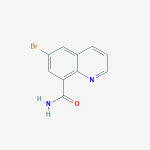 molecular formula C10H7BrN2O B11865671 6-Bromoquinoline-8-carboxamide 
