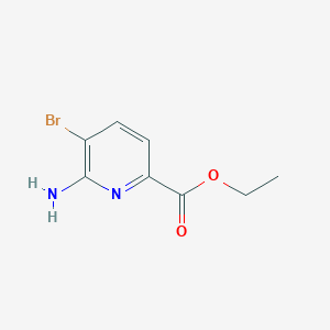 molecular formula C8H9BrN2O2 B11865690 Ethyl 6-amino-5-bromopicolinate 