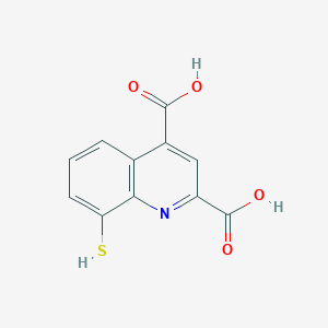 molecular formula C11H7NO4S B11865691 8-Mercaptoquinoline-2,4-dicarboxylic acid CAS No. 653570-20-8