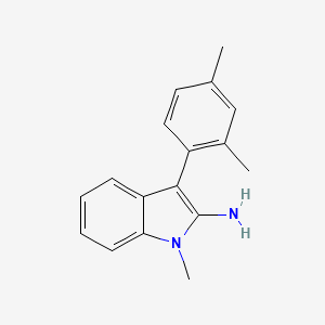molecular formula C17H18N2 B11865699 3-(2,4-Dimethylphenyl)-1-methyl-1H-indol-2-amine CAS No. 62693-65-6