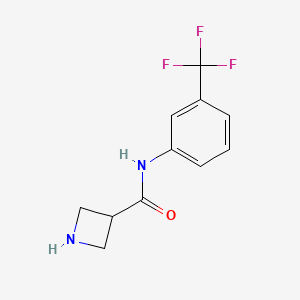 molecular formula C11H11F3N2O B11865734 N-(3-(Trifluoromethyl)phenyl)azetidine-3-carboxamide 