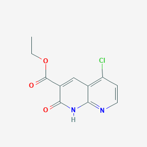 molecular formula C11H9ClN2O3 B11865745 Ethyl 5-chloro-2-oxo-1,2-dihydro-1,8-naphthyridine-3-carboxylate 