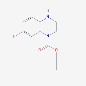 molecular formula C13H17FN2O2 B11865762 tert-Butyl 7-fluoro-3,4-dihydroquinoxaline-1(2H)-carboxylate 