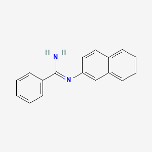 molecular formula C17H14N2 B11865781 N'-(Naphthalen-2-yl)benzenecarboximidamide CAS No. 50871-65-3