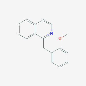 molecular formula C17H15NO B11865789 Isoquinoline, 1-[(2-methoxyphenyl)methyl]- CAS No. 98237-13-9