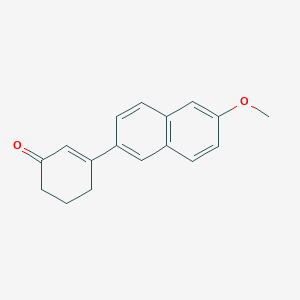 molecular formula C17H16O2 B11865790 3-(6-Methoxynaphthalen-2-yl)cyclohex-2-en-1-one CAS No. 5446-71-9