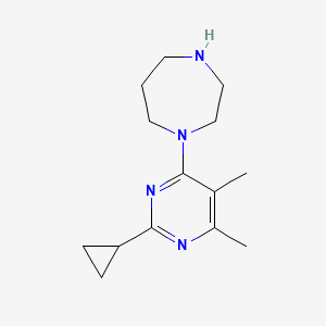 molecular formula C14H22N4 B11865822 1-(2-Cyclopropyl-5,6-dimethylpyrimidin-4-yl)-1,4-diazepane 