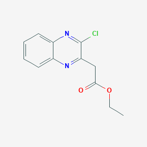 molecular formula C12H11ClN2O2 B11865827 Ethyl 2-(3-chloroquinoxalin-2-yl)acetate 