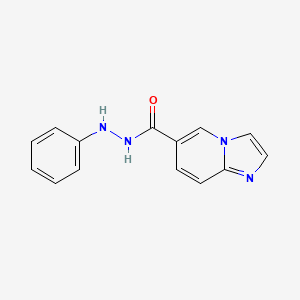 molecular formula C14H12N4O B11865835 N'-Phenylimidazo[1,2-a]pyridine-6-carbohydrazide 