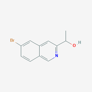 molecular formula C11H10BrNO B11865845 1-(6-Bromoisoquinolin-3-yl)ethanol 