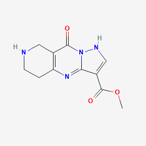 molecular formula C11H12N4O3 B11865869 Methyl 9-oxo-4,5,6,7,8,9-hexahydropyrazolo[1,5-a]pyrido[4,3-d]pyrimidine-3-carboxylate 