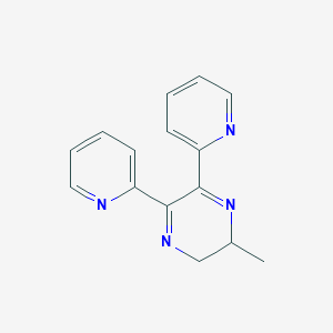 molecular formula C15H14N4 B11865873 2-Methyl-5,6-di(pyridin-2-yl)-2,3-dihydropyrazine CAS No. 76341-55-4