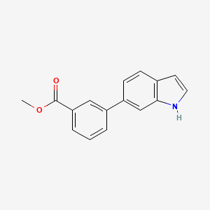 molecular formula C16H13NO2 B11865876 methyl 3-(1H-indol-6-yl)benzoate 