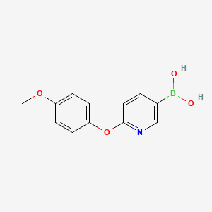 molecular formula C12H12BNO4 B11865959 (6-(4-Methoxyphenoxy)pyridin-3-yl)boronic acid 