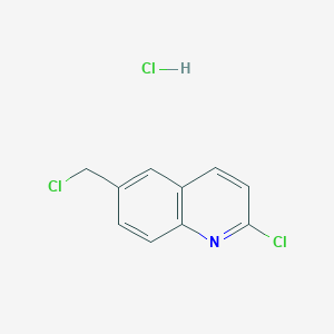 molecular formula C10H8Cl3N B11865991 2-Chloro-6-(chloromethyl)quinoline hydrochloride 