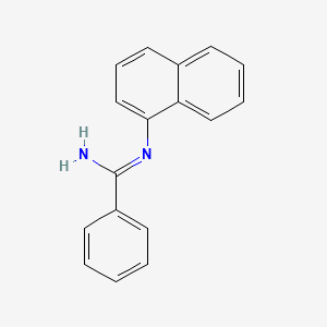 molecular formula C17H14N2 B11866032 N'-(Naphthalen-1-yl)benzenecarboximidamide CAS No. 607-54-5