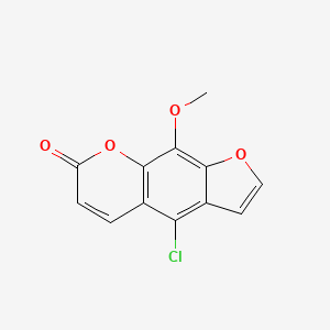 molecular formula C12H7ClO4 B11866045 4-Chloro-9-methoxy-7H-furo[3,2-g]chromen-7-one CAS No. 7471-72-9