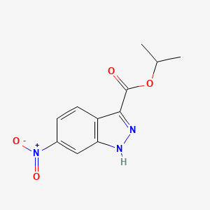 molecular formula C11H11N3O4 B11866058 Isopropyl 6-nitro-1H-indazole-3-carboxylate 