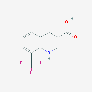 molecular formula C11H10F3NO2 B11866119 8-(Trifluoromethyl)-1,2,3,4-tetrahydroquinoline-3-carboxylic acid 
