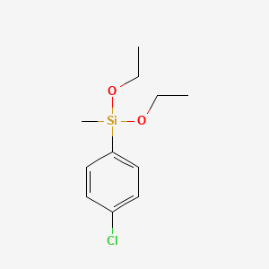molecular formula C11H17ClO2Si B11866138 (4-Chlorophenyl)diethoxy(methyl)silane 