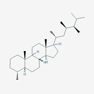 molecular formula C30H54 B118662 (4R,5S,8S,9S,10S,13R,14S,17R)-4,10,13-Trimethyl-17-[(2R,4R,5R)-4,5,6-trimethylheptan-2-yl]-2,3,4,5,6,7,8,9,11,12,14,15,16,17-tetradecahydro-1H-cyclopenta[a]phenanthrene CAS No. 146276-37-1