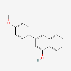molecular formula C17H14O2 B11866204 1-Naphthalenol, 3-(4-methoxyphenyl)- CAS No. 30069-70-6
