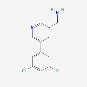 molecular formula C12H10Cl2N2 B11866257 (5-(3,5-Dichlorophenyl)pyridin-3-yl)methanamine CAS No. 1346692-02-1