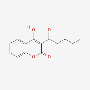 molecular formula C14H14O4 B11866261 4-Hydroxy-3-pentanoyl-2H-chromen-2-one CAS No. 36953-87-4