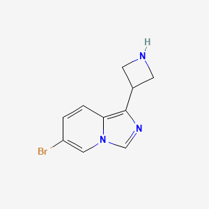 molecular formula C10H10BrN3 B11866276 1-(Azetidin-3-yl)-6-bromoimidazo[1,5-a]pyridine 