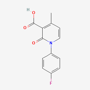 molecular formula C13H10FNO3 B11866296 1-(4-Fluorophenyl)-4-methyl-2-oxo-1,2-dihydropyridine-3-carboxylic acid CAS No. 1206801-35-5
