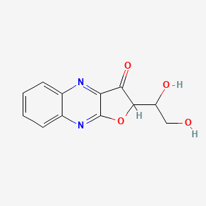 molecular formula C12H10N2O4 B11866315 2-(1,2-Dihydroxyethyl)furo[2,3-b]quinoxalin-3(2H)-one 