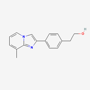 molecular formula C16H16N2O B11866340 2-(4-(8-Methylimidazo[1,2-a]pyridin-2-yl)phenyl)ethanol CAS No. 62705-93-5