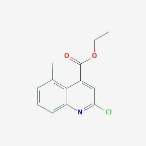 molecular formula C13H12ClNO2 B11866350 Ethyl 2-chloro-5-methylquinoline-4-carboxylate 
