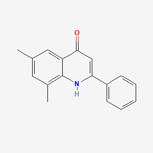 molecular formula C17H15NO B11866405 6,8-Dimethyl-4-hydroxy-2-phenylquinoline CAS No. 93315-54-9